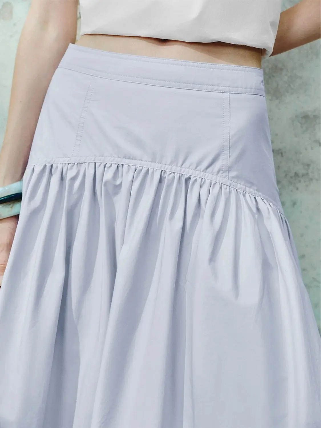 1389-soft-cotton-a-line-midi-gathered-ruched-skirt-4.webp Soft Cotton A-Line Midi Gathered Ruched Skirt