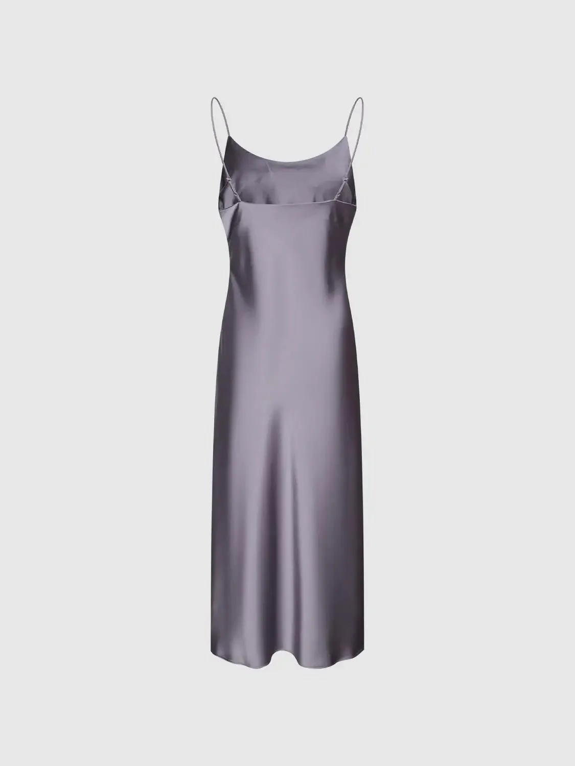 139-lavender-strappy-a-line-satin-like-maxi-draped-neck-dress-2.webp Lavender Strappy A-Line Satin-Like Maxi Draped Neck Dress