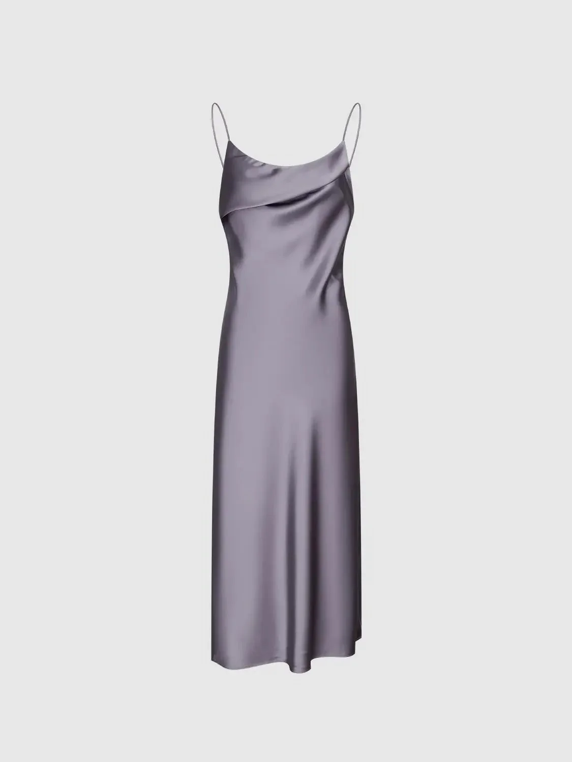 139-lavender-strappy-a-line-satin-like-maxi-draped-neck-dress-7.webp Lavender Strappy A-Line Satin-Like Maxi Draped Neck Dress