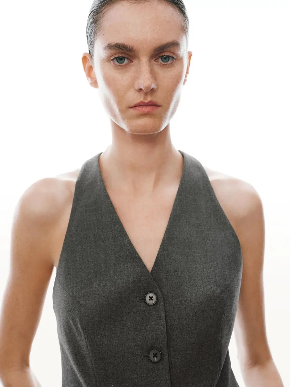 V-Neck Sleeveless Tailored Vests