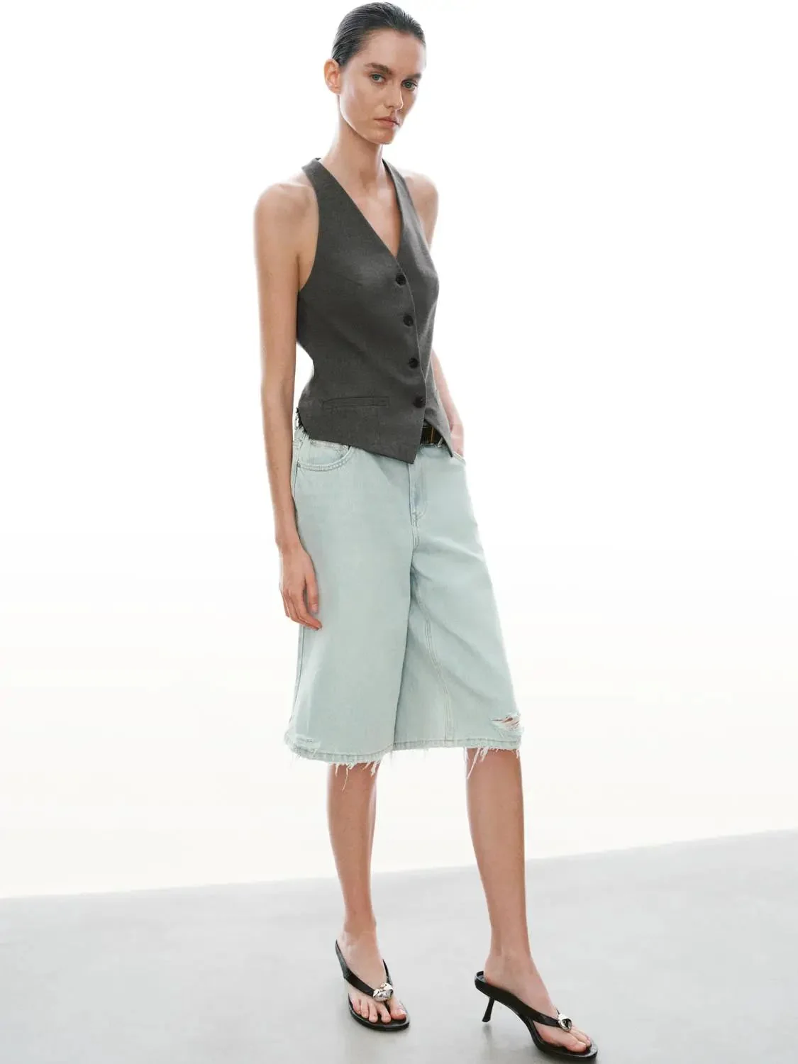 V-Neck Sleeveless Tailored Vests
