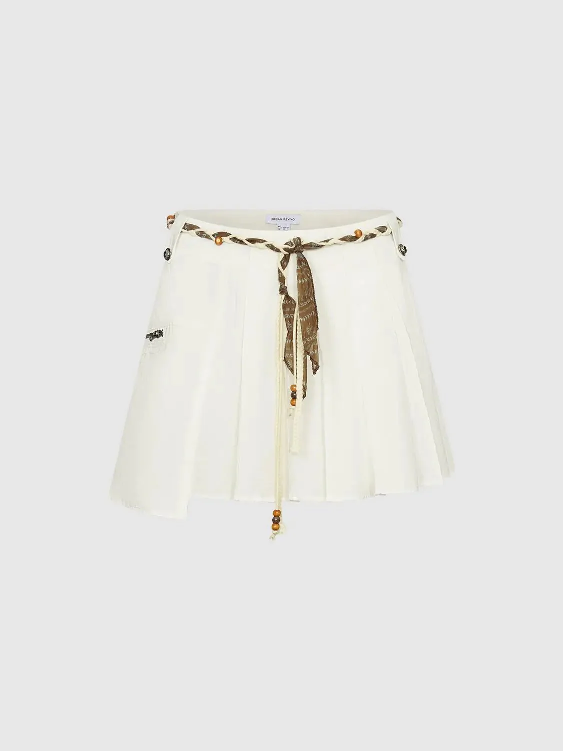 13943-braided-string-pleated-a-line-skirt-2.webp Braided String Pleated A-Line Skirt