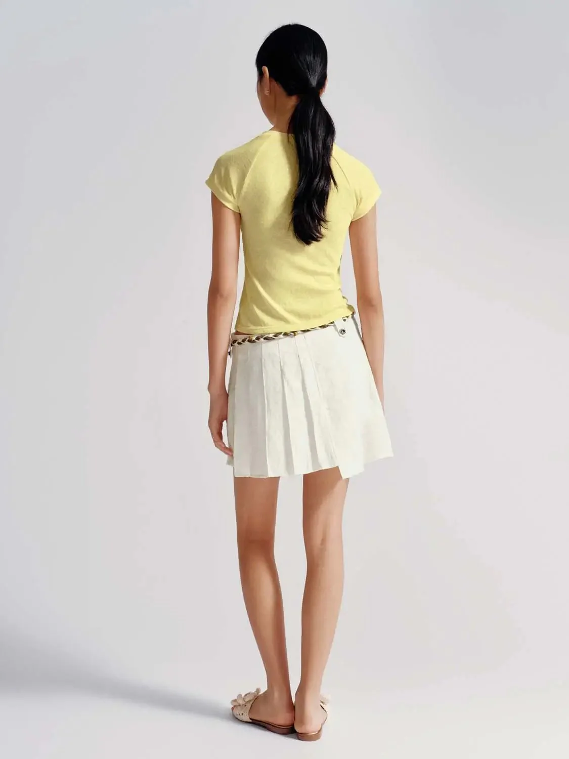 13943-braided-string-pleated-a-line-skirt-4.webp Braided String Pleated A-Line Skirt