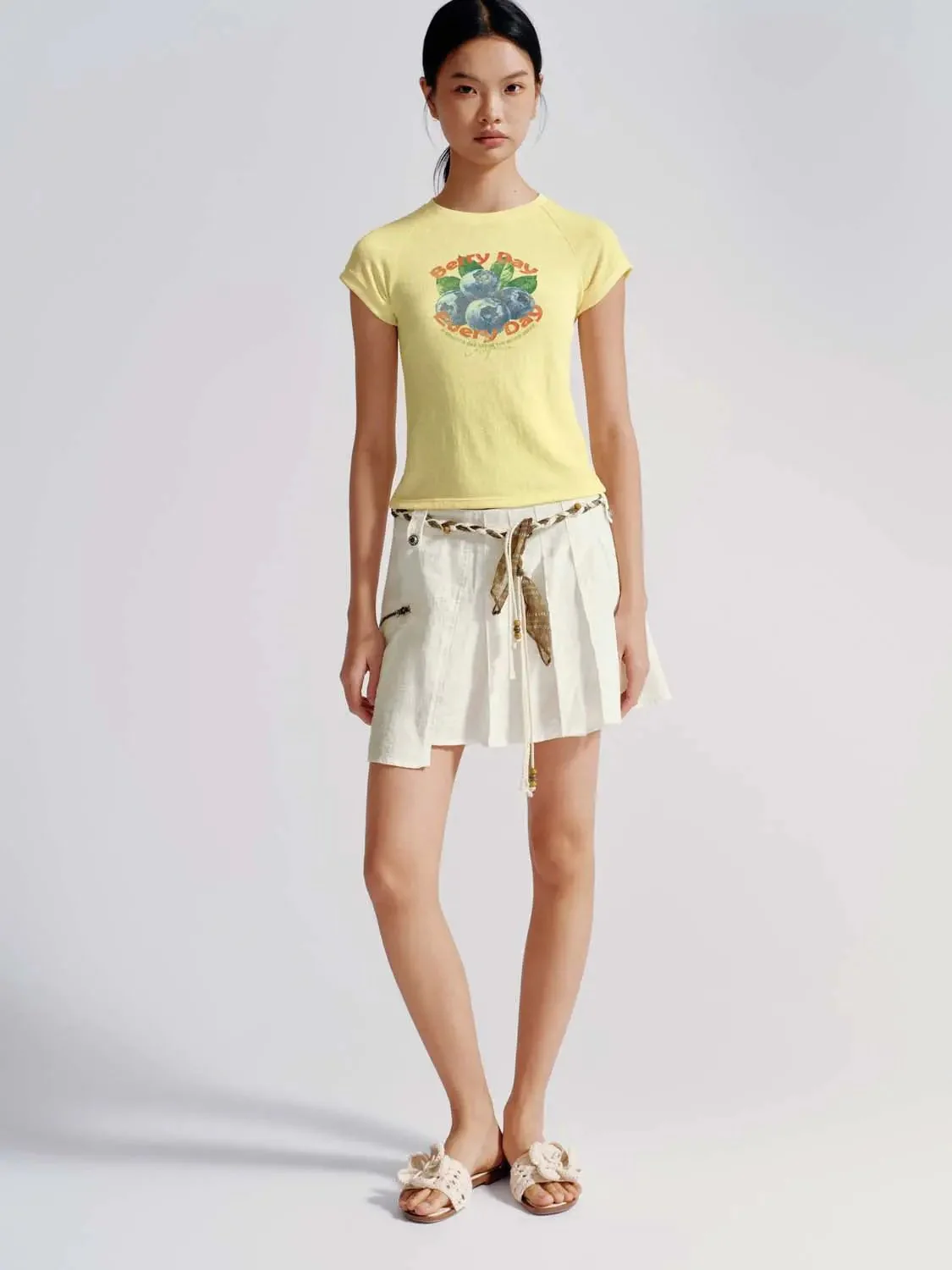 13943-braided-string-pleated-a-line-skirt-5.webp Braided String Pleated A-Line Skirt