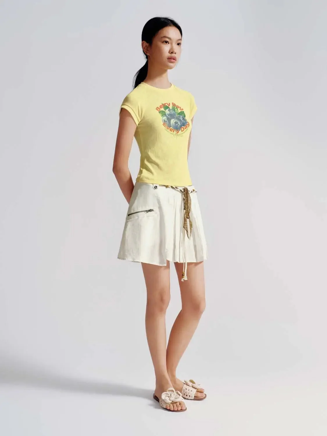 13943-braided-string-pleated-a-line-skirt-6.webp Braided String Pleated A-Line Skirt