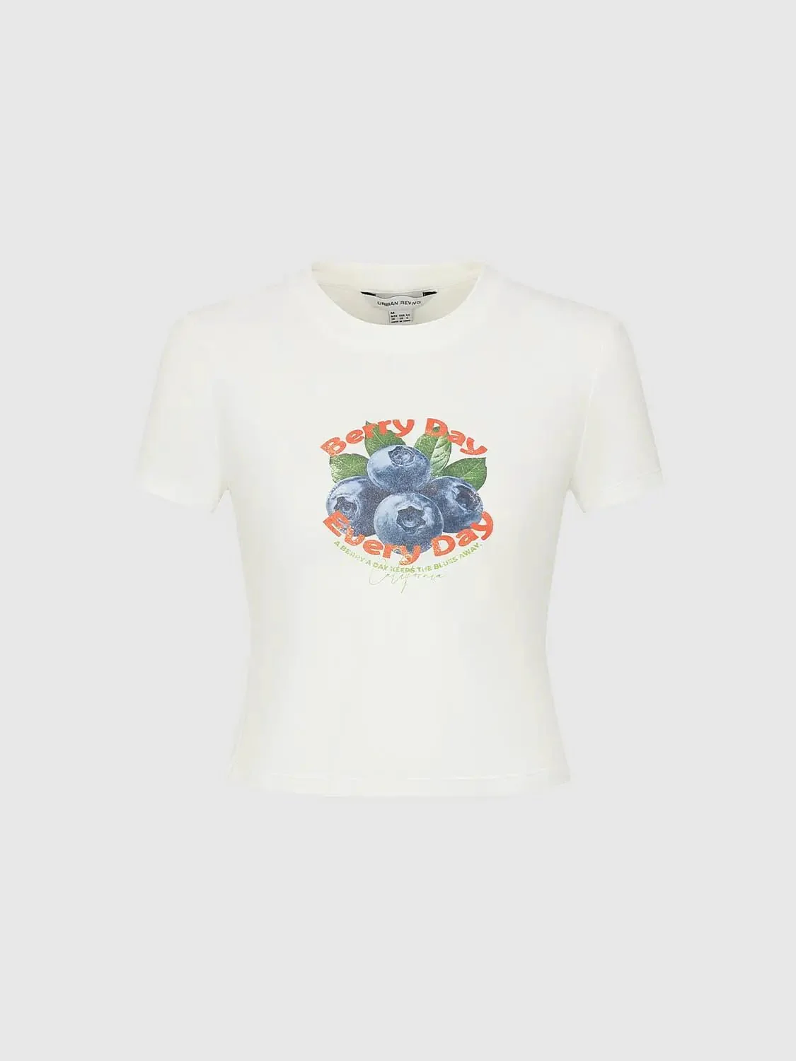 Cotton Blueberry Graphic Slim Fit T Shirt