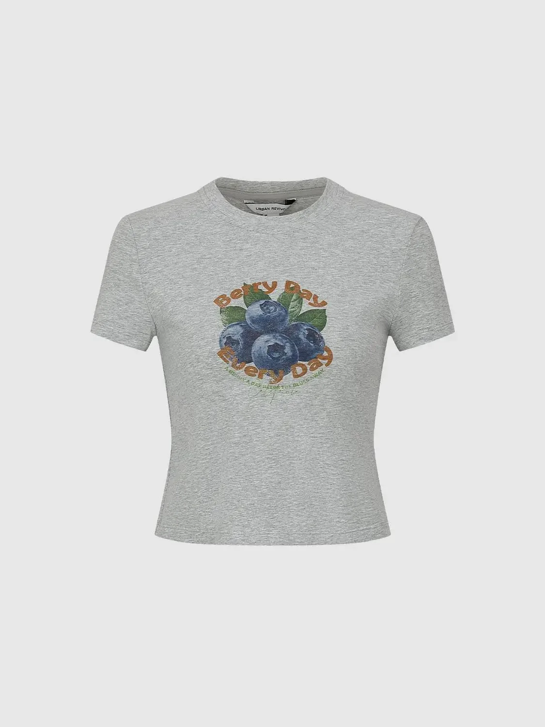 Cotton Blueberry Graphic Slim Fit T Shirt