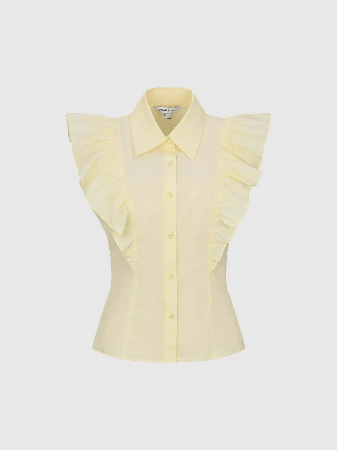 14080-cotton-ruffle-sleeve-tailored-shirt-7.webp Cotton Ruffle Sleeve Tailored Shirt