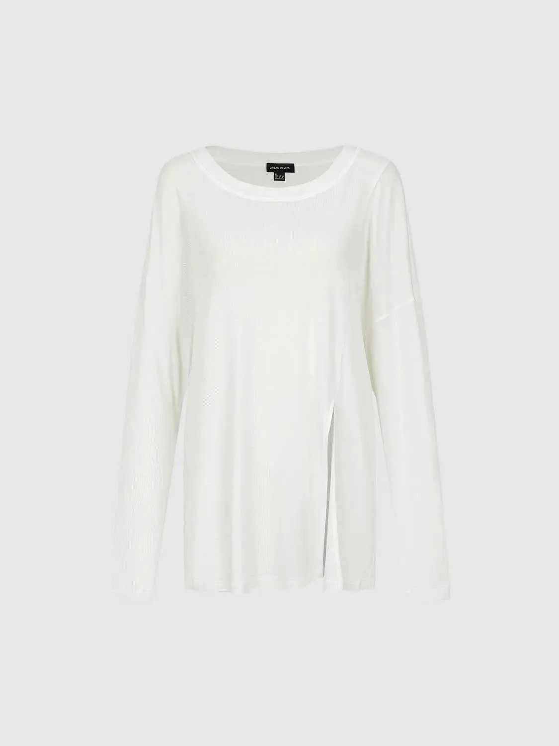 14112-cotton-crew-neck-side-split-long-sleeve-t-shirts-7.webp Cotton Crew Neck Side Split Long Sleeve T Shirts