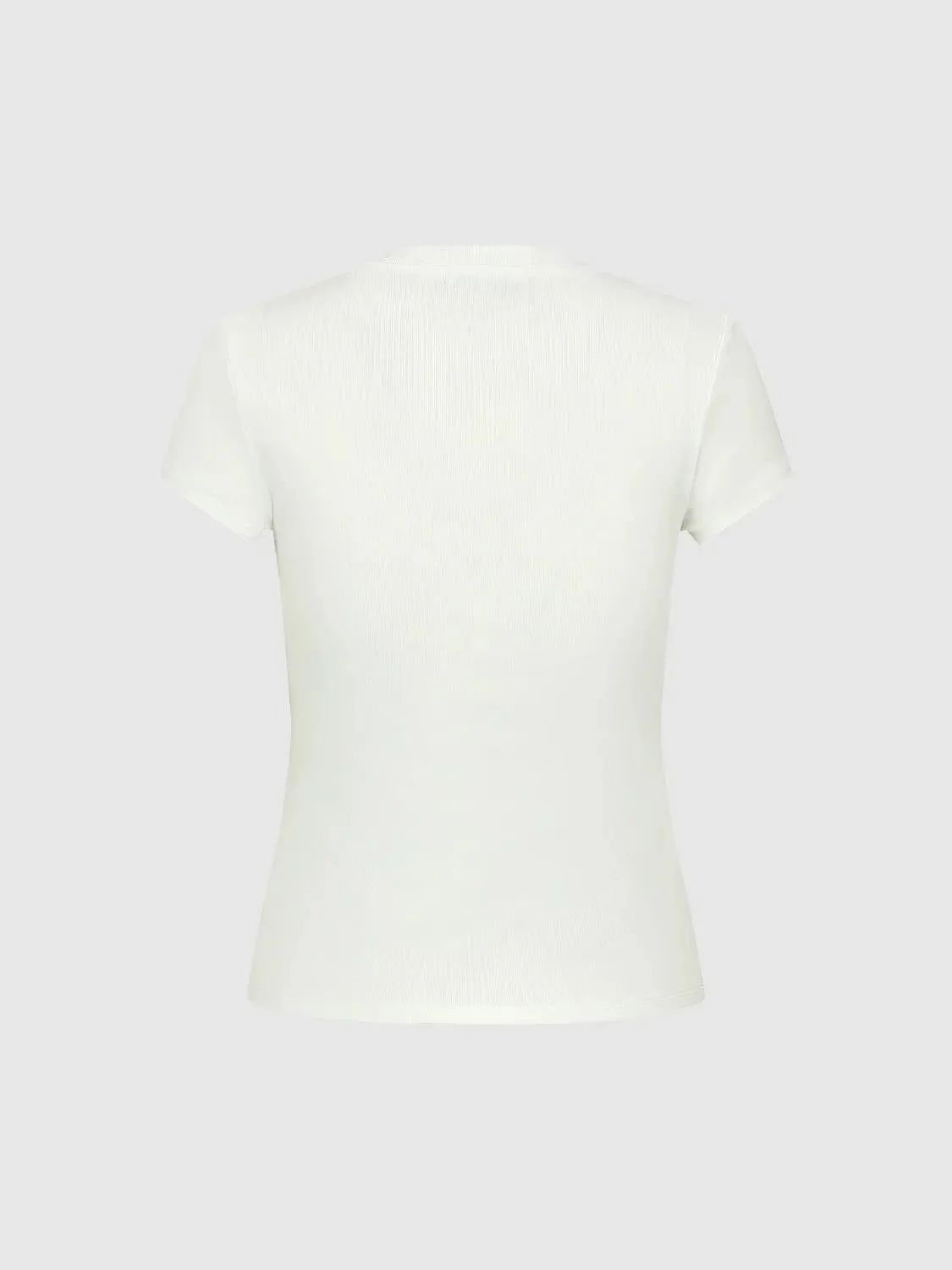 Heart Cut Cotton Lyocell Blend T Shirt