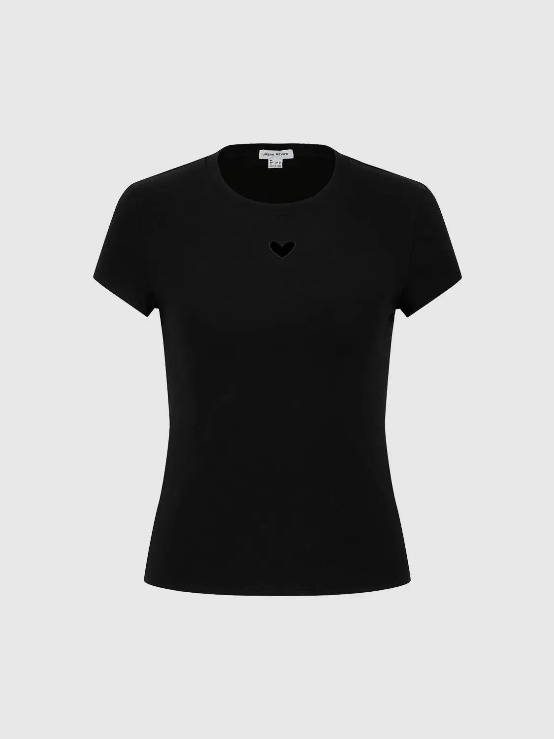 Heart Cut Cotton Lyocell Blend T Shirt