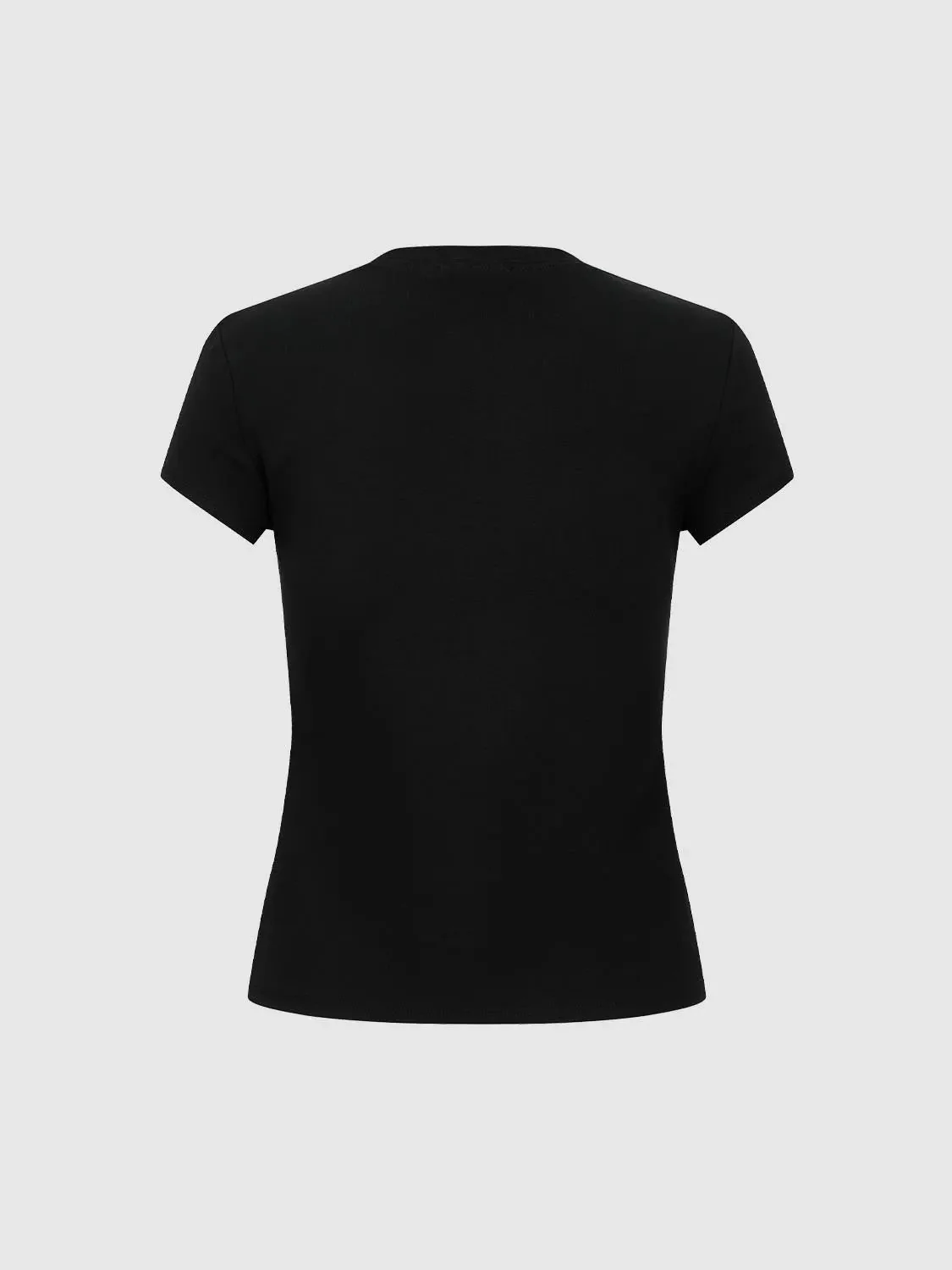 Heart Cut Cotton Lyocell Blend T Shirt