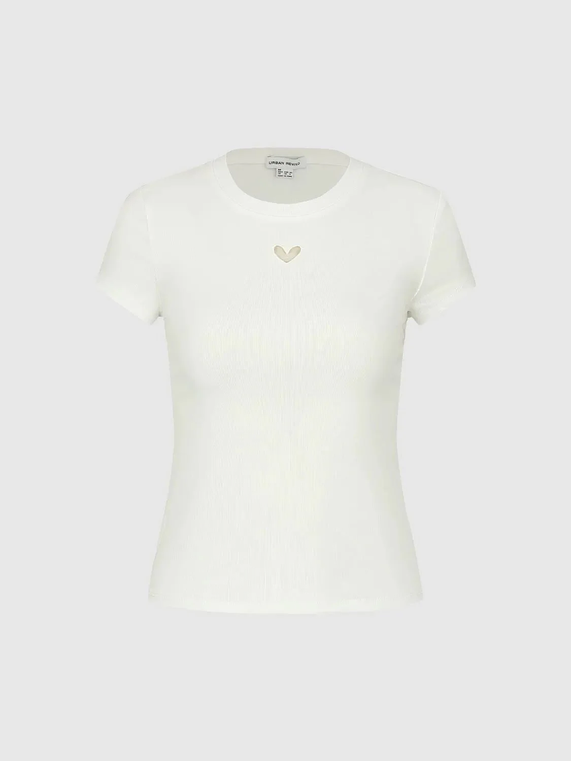 Heart Cut Cotton Lyocell Blend T Shirt