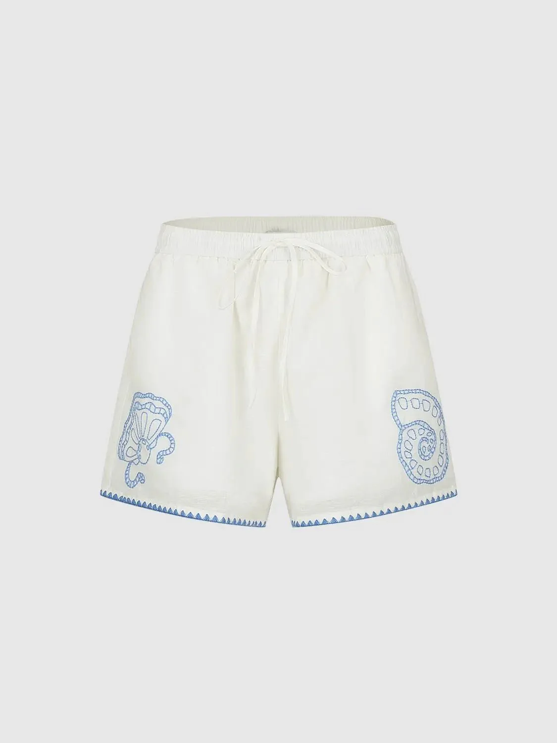 14131-linen-cotton-embroidered-contrast-trim-drawstring-shorts-2.webp Linen Cotton Embroidered Contrast Trim Drawstring Shorts