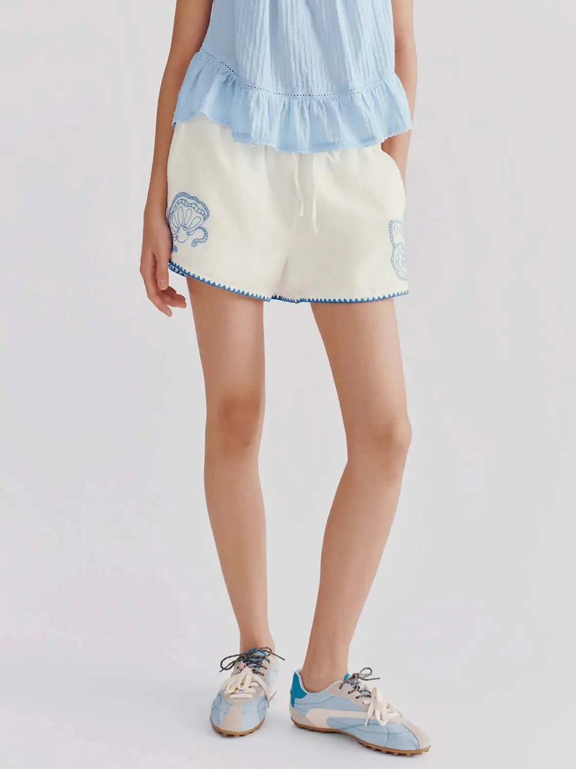 14131-linen-cotton-embroidered-contrast-trim-drawstring-shorts-9.webp Linen Cotton Embroidered Contrast Trim Drawstring Shorts