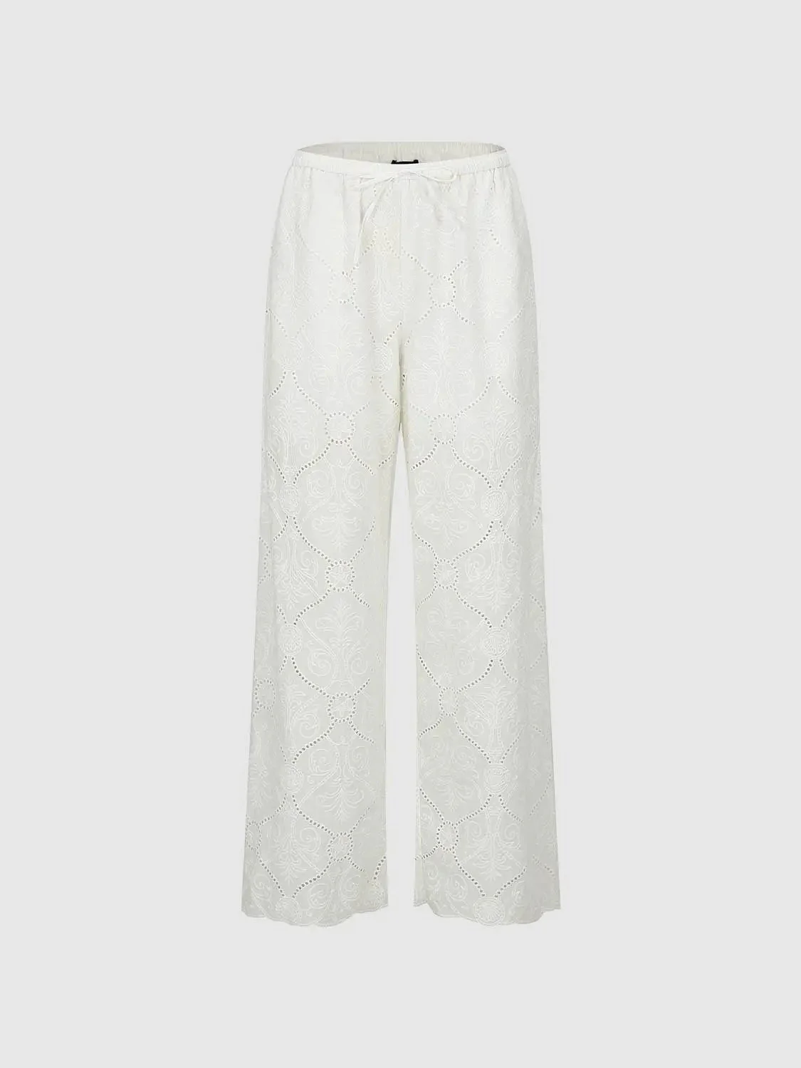 14154-drawstring-guipure-embroidered-cotton-wide-leg-pants-2.webp Drawstring Guipure Embroidered Cotton Wide Leg Pants