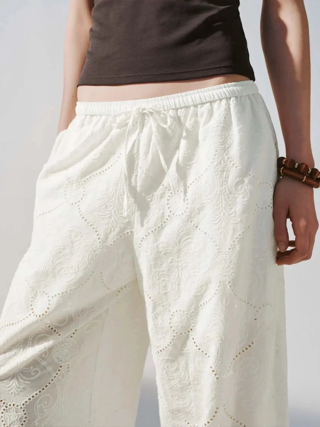 14154-drawstring-guipure-embroidered-cotton-wide-leg-pants-7.webp Drawstring Guipure Embroidered Cotton Wide Leg Pants
