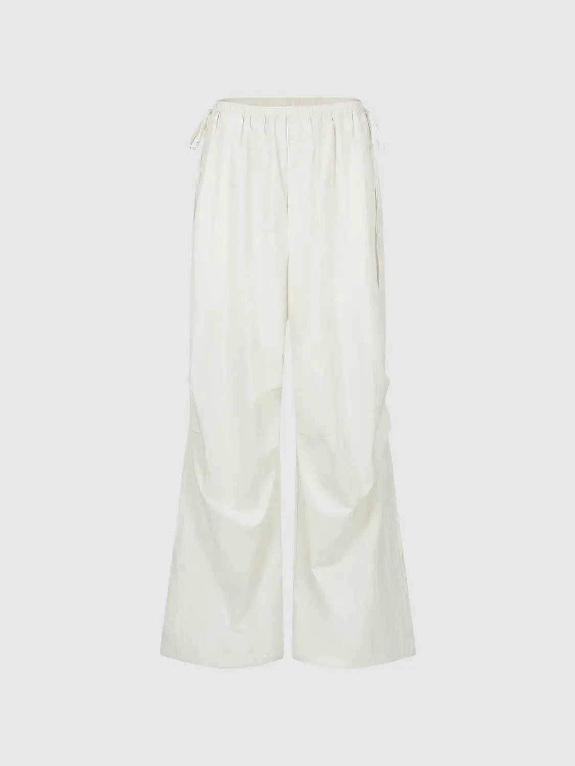 Minimalist Synthetic Blend Pull On Wide Leg Pants