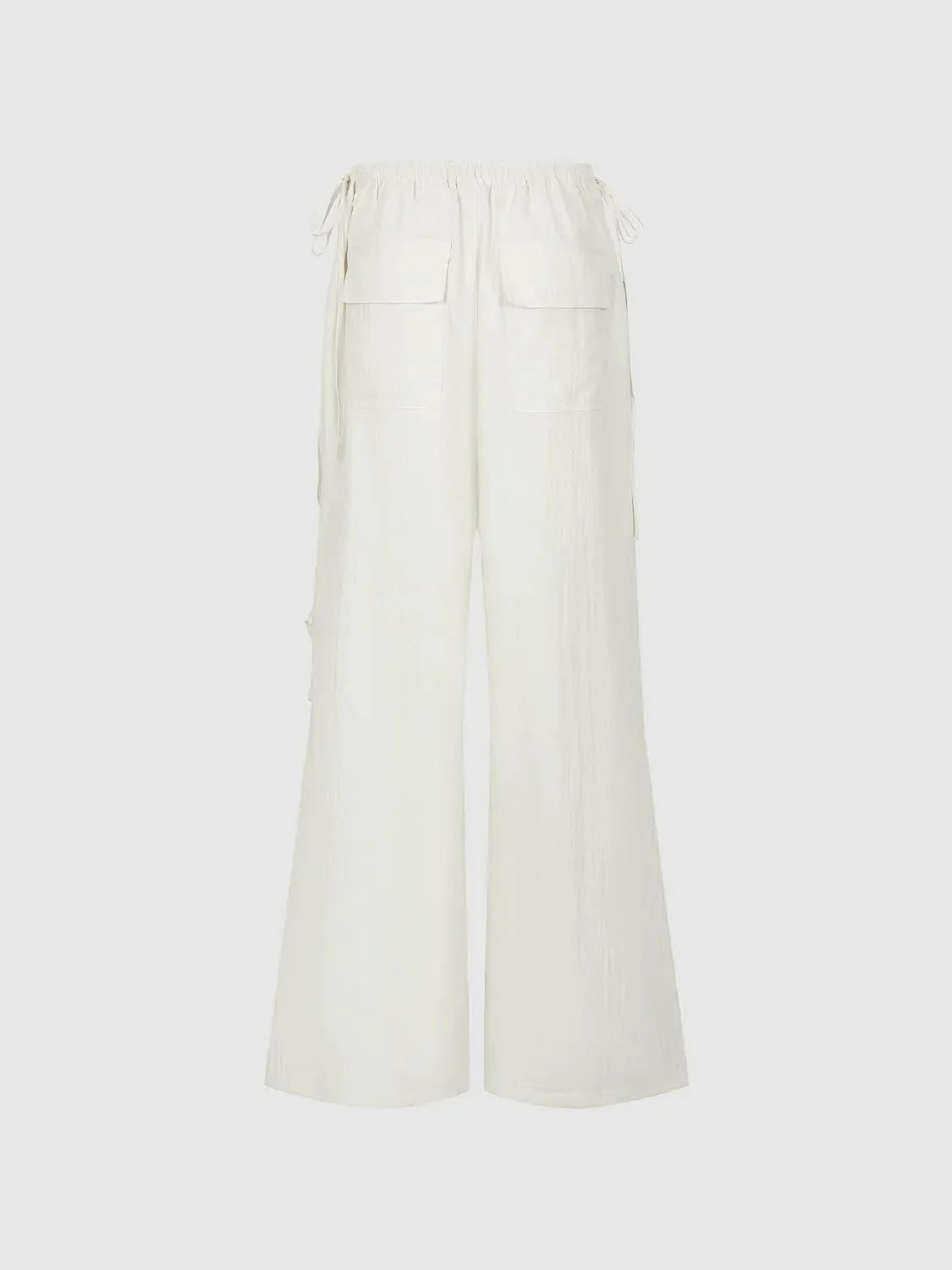Minimalist Synthetic Blend Pull On Wide Leg Pants