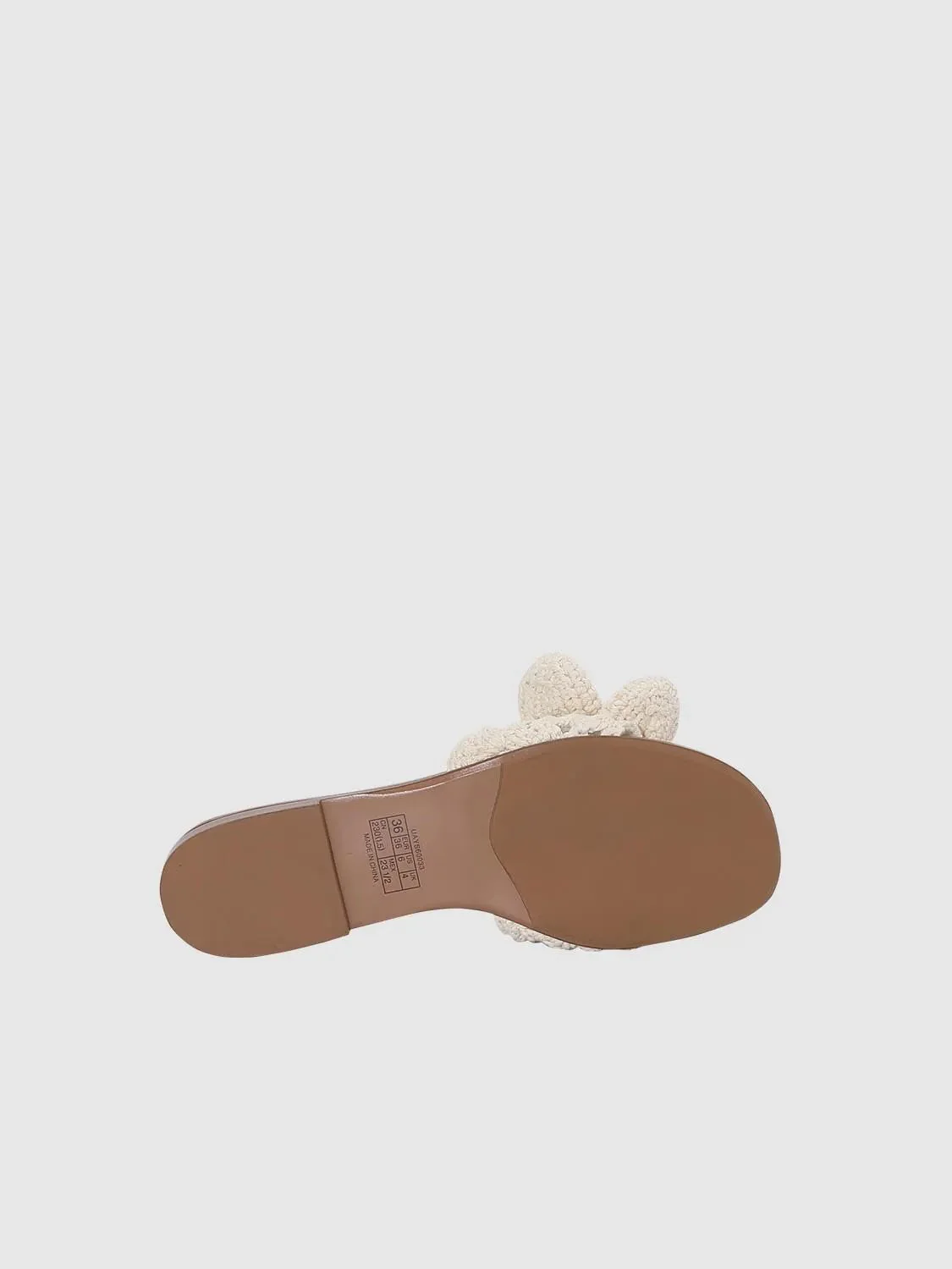 Textile Upper Floral Crochet Embellished Slippers