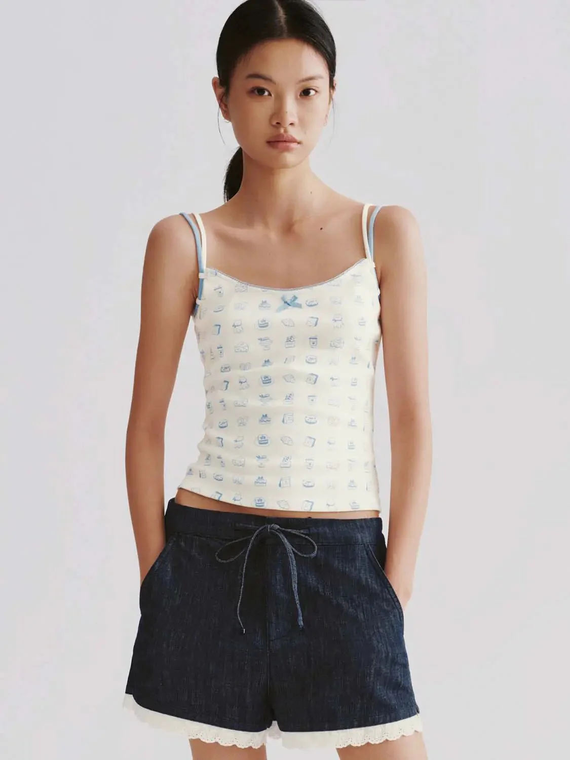 14216-bow-detail-printed-cotton-slim-fit-tank-top-1.webp Bow Detail Printed Cotton Slim Fit Tank Top