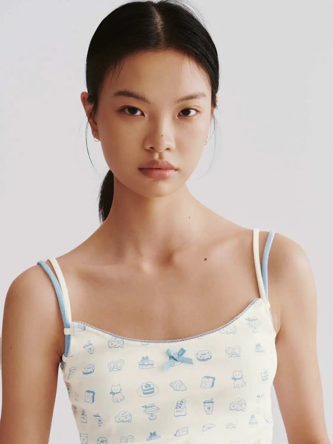 14216-bow-detail-printed-cotton-slim-fit-tank-top-3.webp Bow Detail Printed Cotton Slim Fit Tank Top
