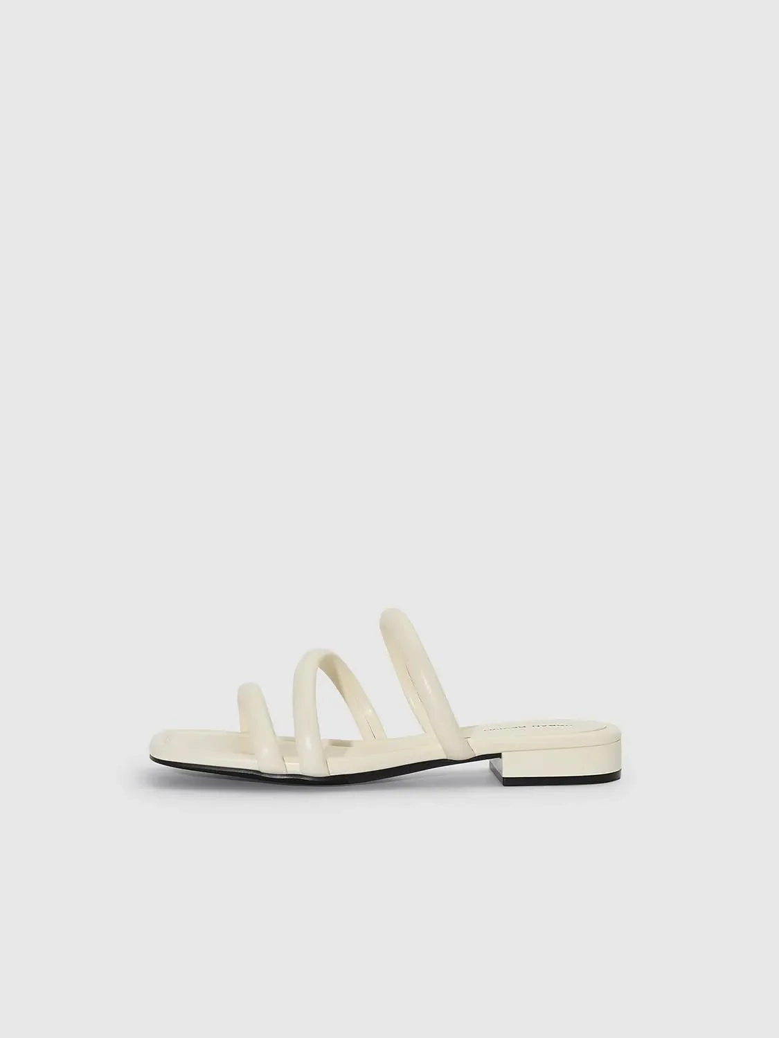14243-cream-strappy-slip-on-with-padded-insole-slippers-2.webp Cream Strappy Slip On With Padded Insole Slippers