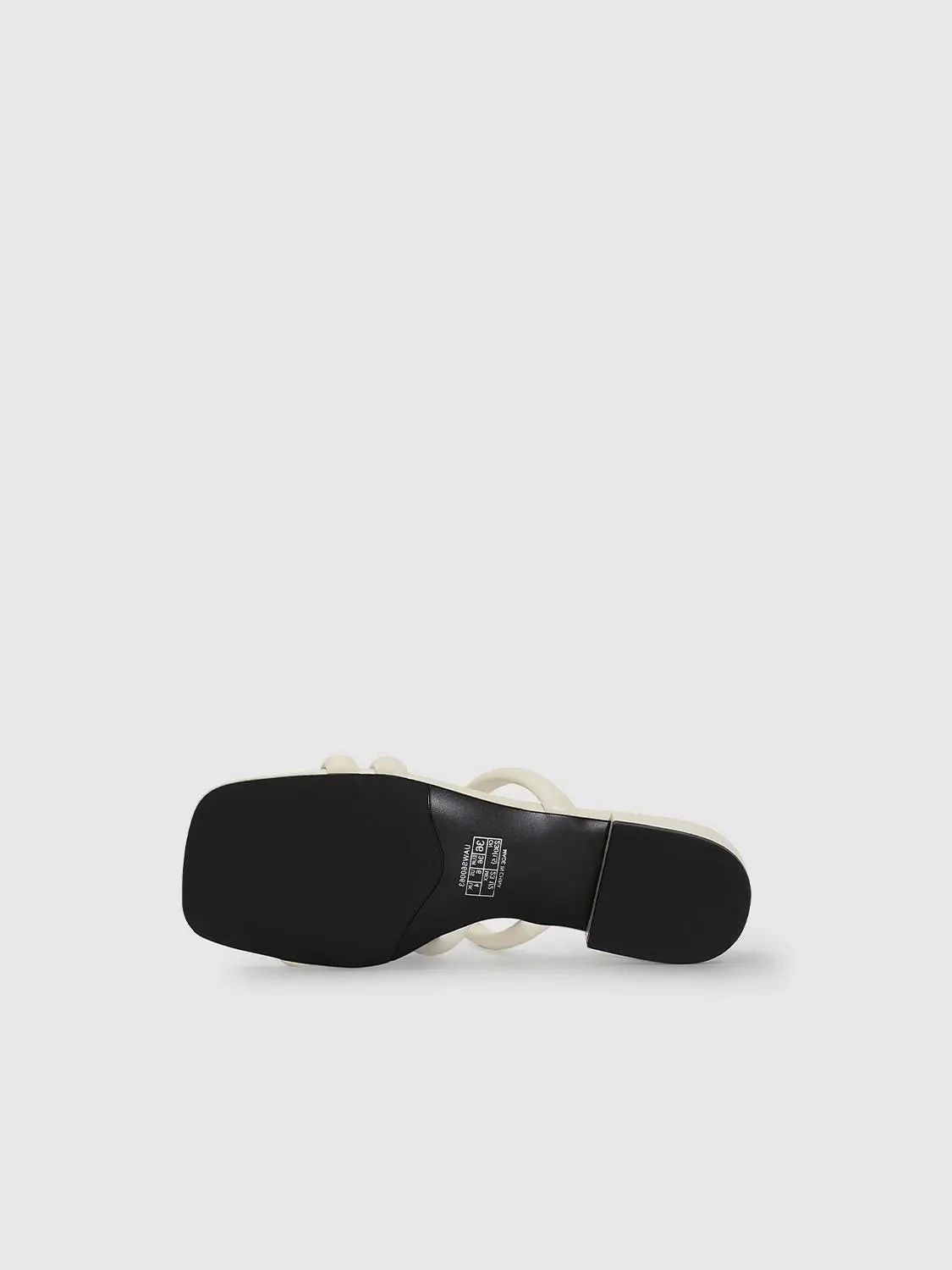 14243-cream-strappy-slip-on-with-padded-insole-slippers-4.webp Cream Strappy Slip On With Padded Insole Slippers