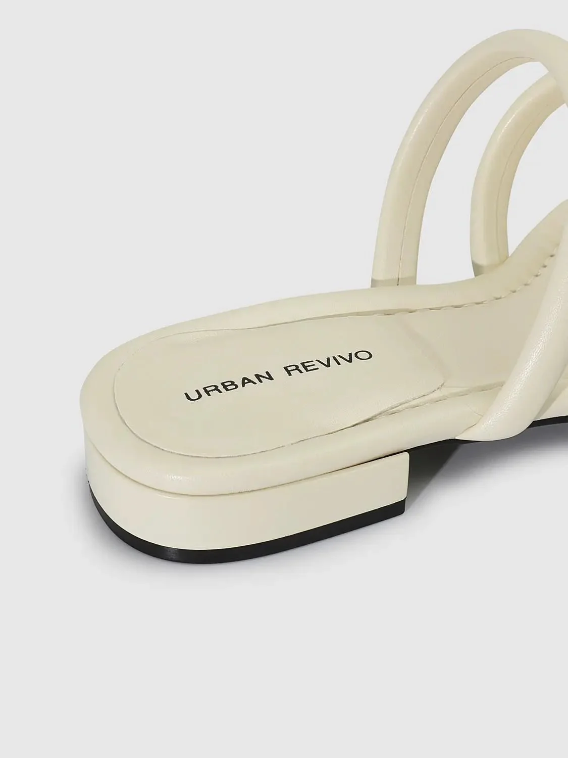 14243-cream-strappy-slip-on-with-padded-insole-slippers-5.webp Cream Strappy Slip On With Padded Insole Slippers