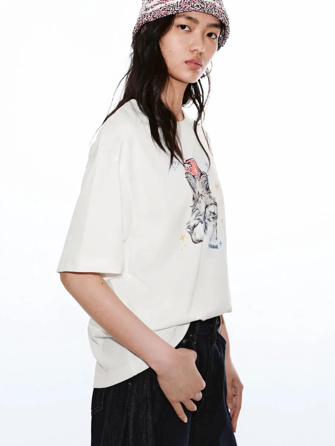 14277-playful-cat-print-crew-neck-100-percent-cotton-t-shirt-2.webp Playful Cat Print Crew Neck 100 Percent Cotton T Shirt