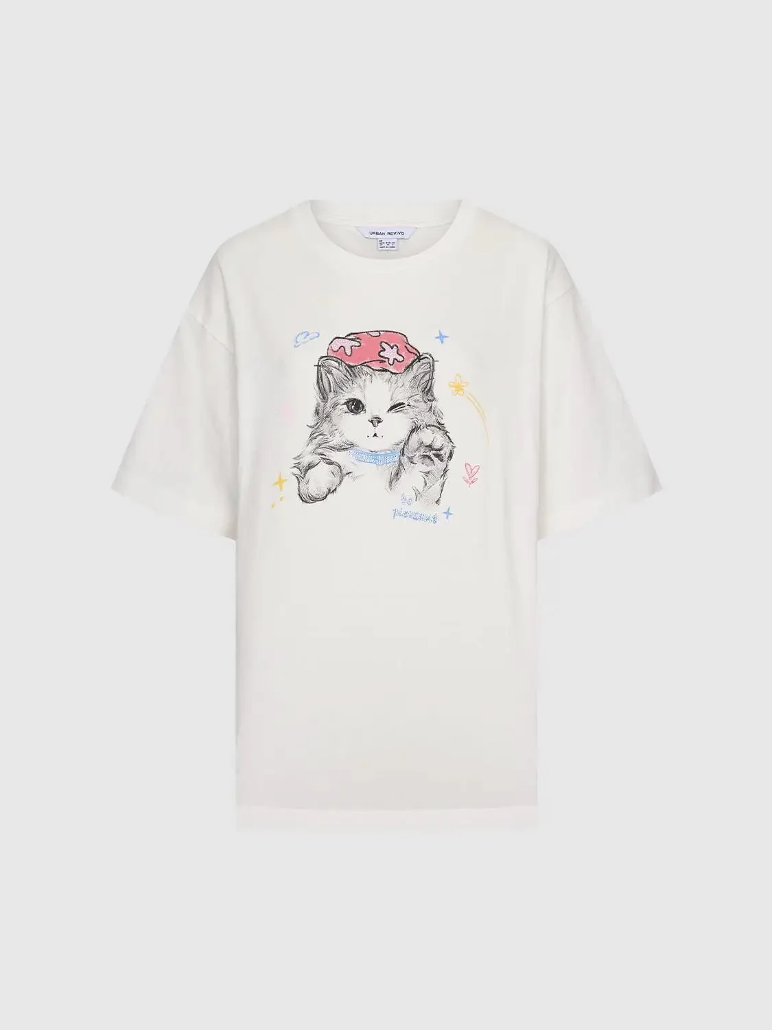 14277-playful-cat-print-crew-neck-100-percent-cotton-t-shirt-7.webp Playful Cat Print Crew Neck 100 Percent Cotton T Shirt
