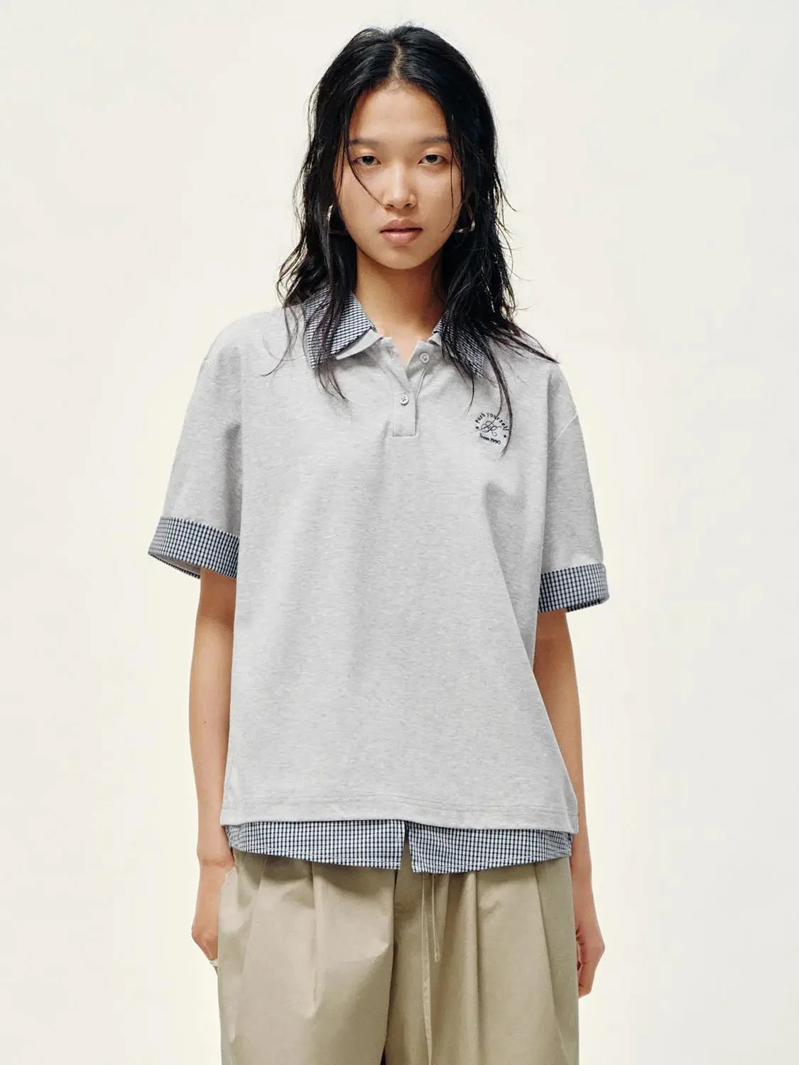 Cotton Blend With Contrast Collar Polo Shirt