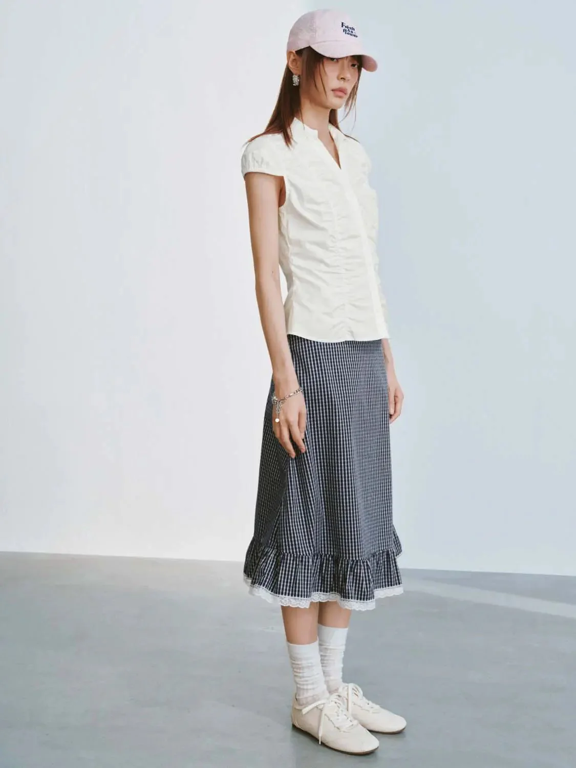 14335-cap-sleeve-shirred-skinny-fit-shirts-5.webp Cap Sleeve Shirred Skinny-Fit Shirts