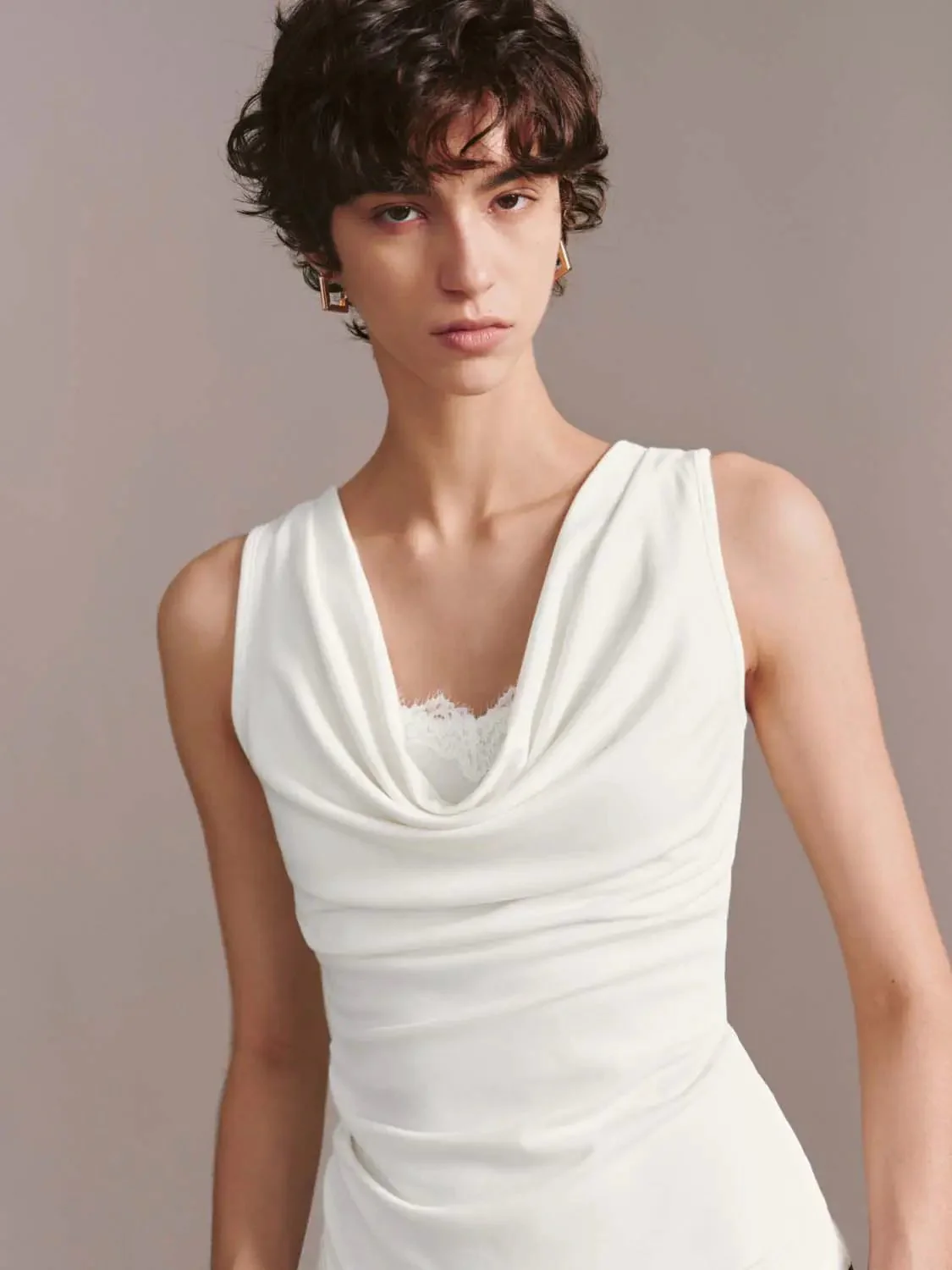 14370-cowl-neck-tie-detail-ruched-lyocell-tank-tops-3.webp Cowl Neck Tie Detail Ruched Lyocell Tank Tops