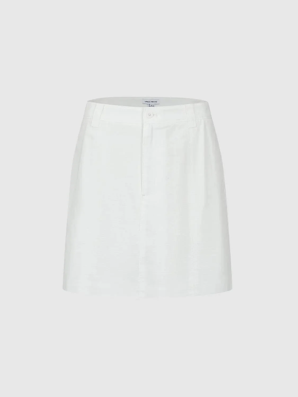 Cotton A-Line Mini Skirt With Clean Tailored Design Skirt