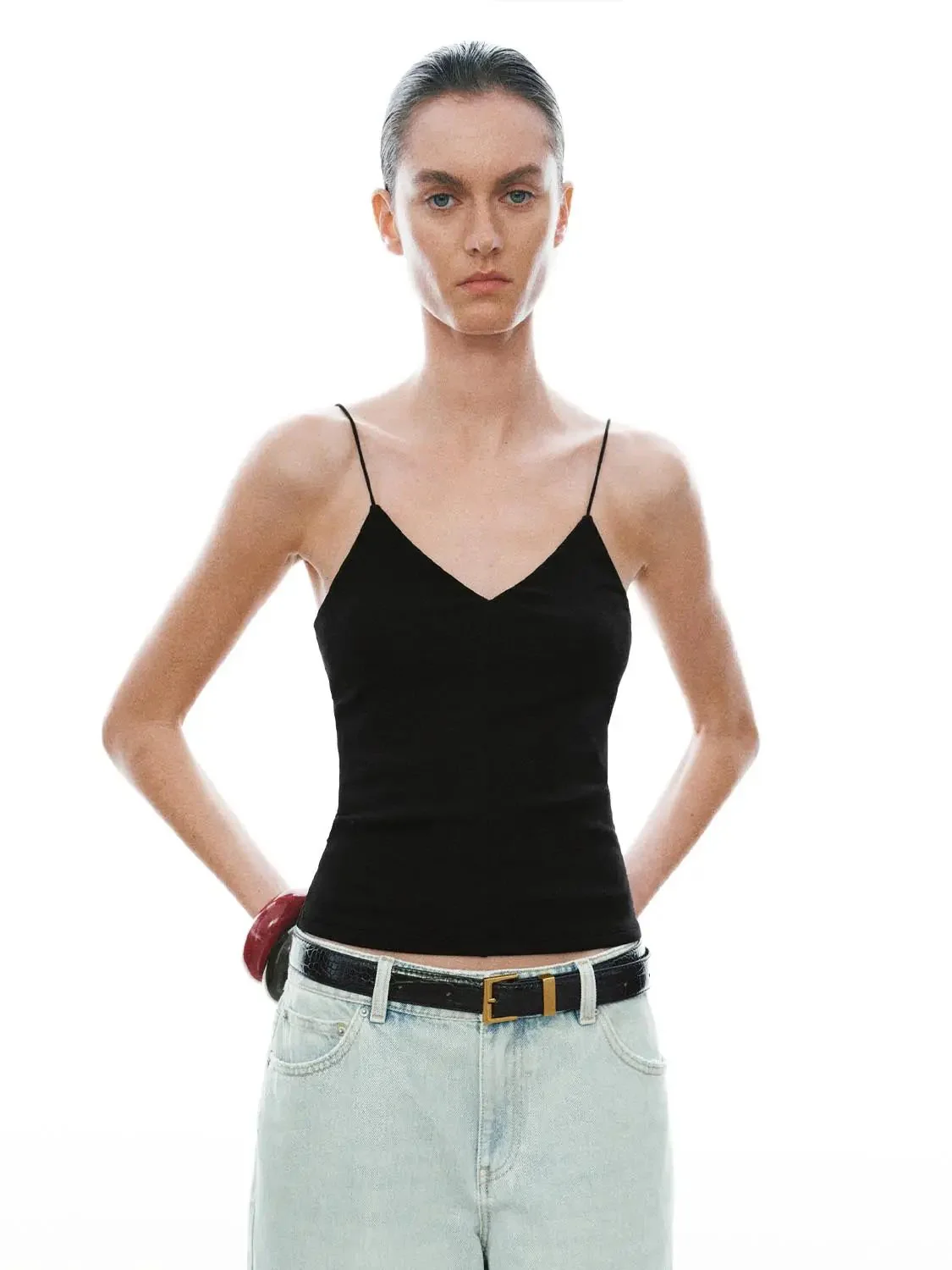 14487-cotton-blend-strappy-slim-fit-everyday-tank-top-1.webp Cotton Blend Strappy Slim Fit Everyday Tank Top