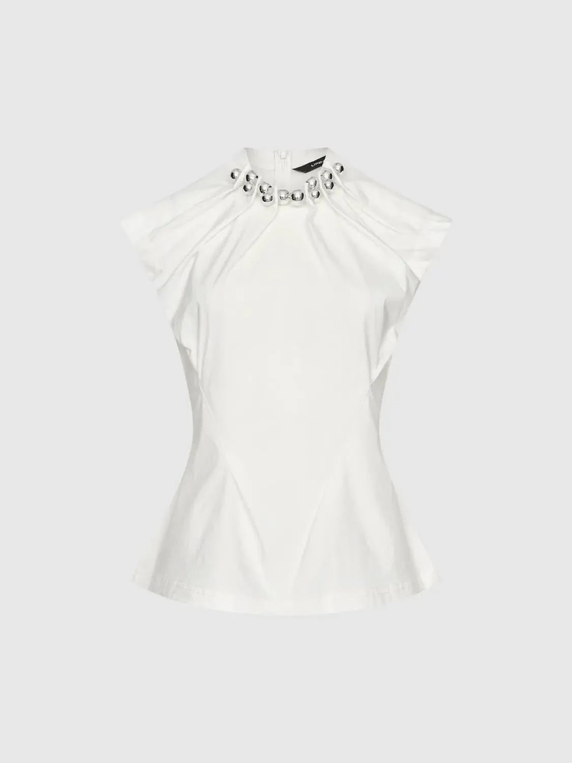 14516-metal-detail-sleeveless-pleated-overhead-shirts-7.webp Metal Detail Sleeveless Pleated Overhead Shirts