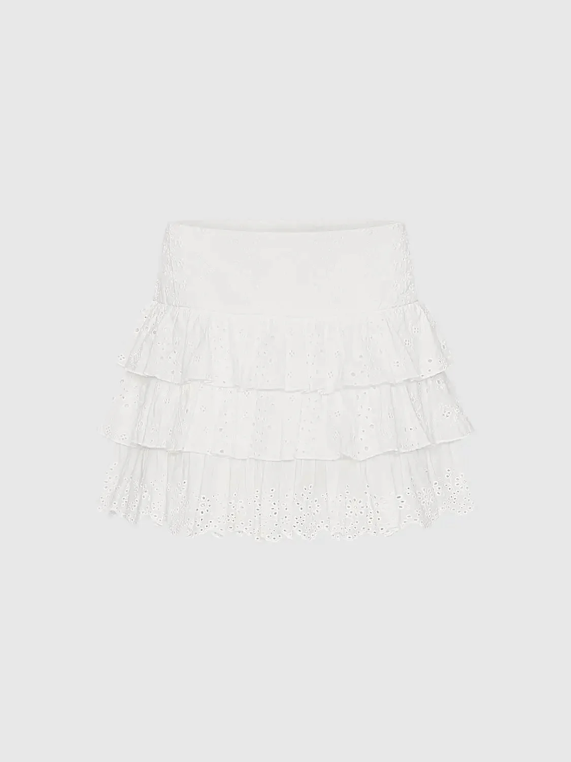 14522-belted-lace-detail-tiered-a-line-mini-skirts-2.webp Belted Lace Detail Tiered A-Line Mini Skirts