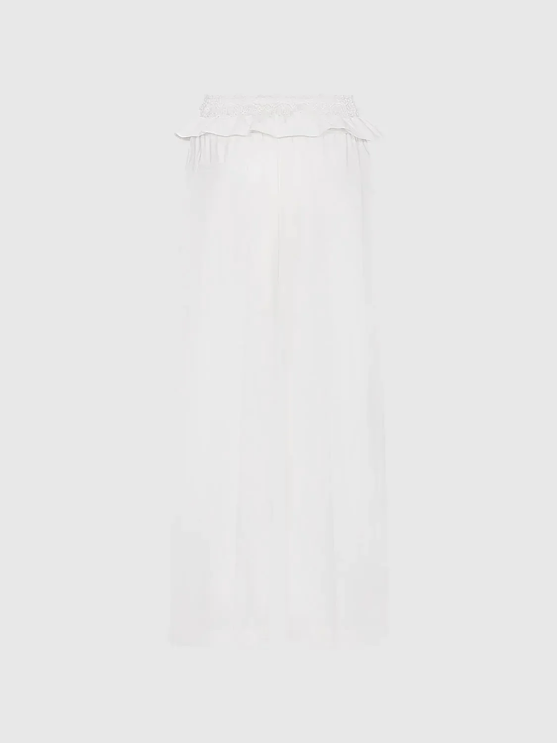 14565-ruffle-trim-drawstring-pull-on-wide-leg-pants-2.webp Ruffle Trim Drawstring Pull On Wide Leg Pants