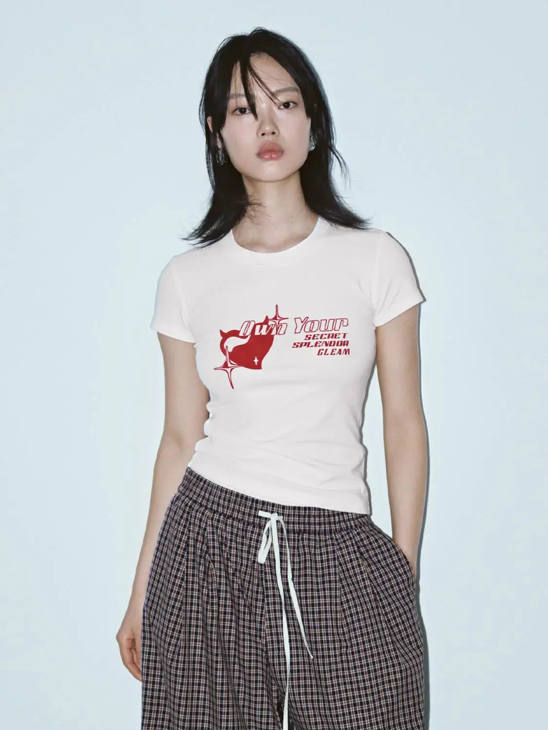 Printed Cotton Blend Crew Neck Casual T Shirts