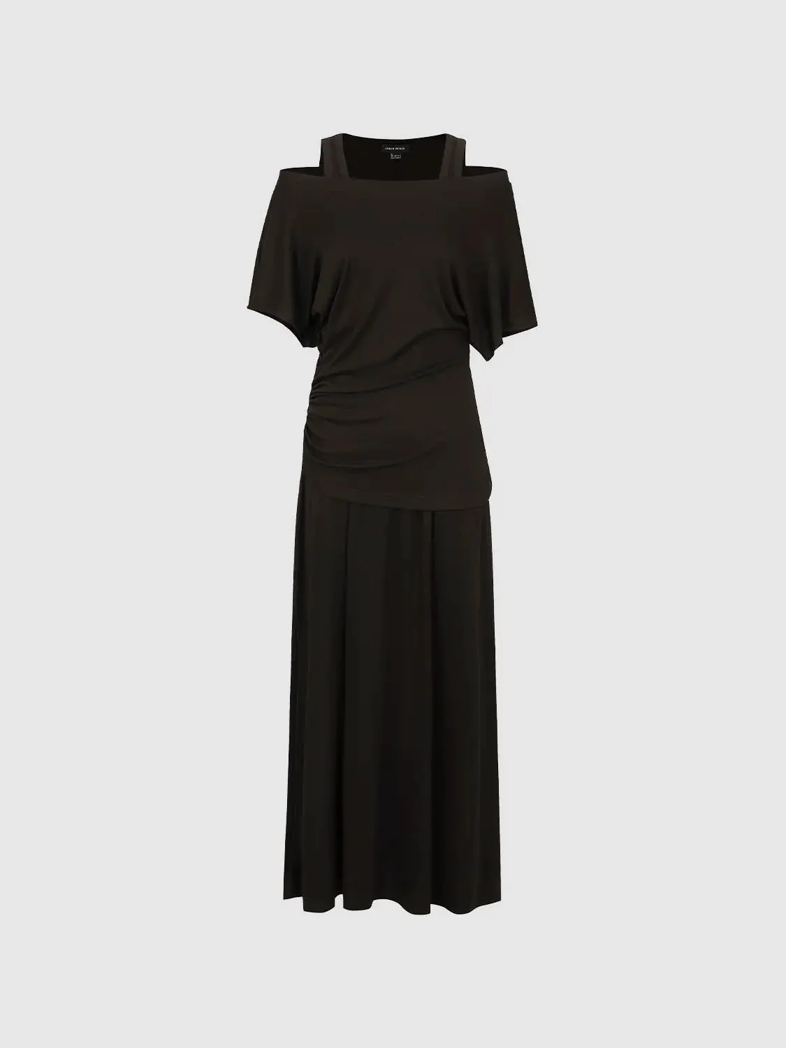 1462-boat-neck-strappy-draped-midi-dresses-15.webp Boat Neck Strappy Draped Midi Dresses