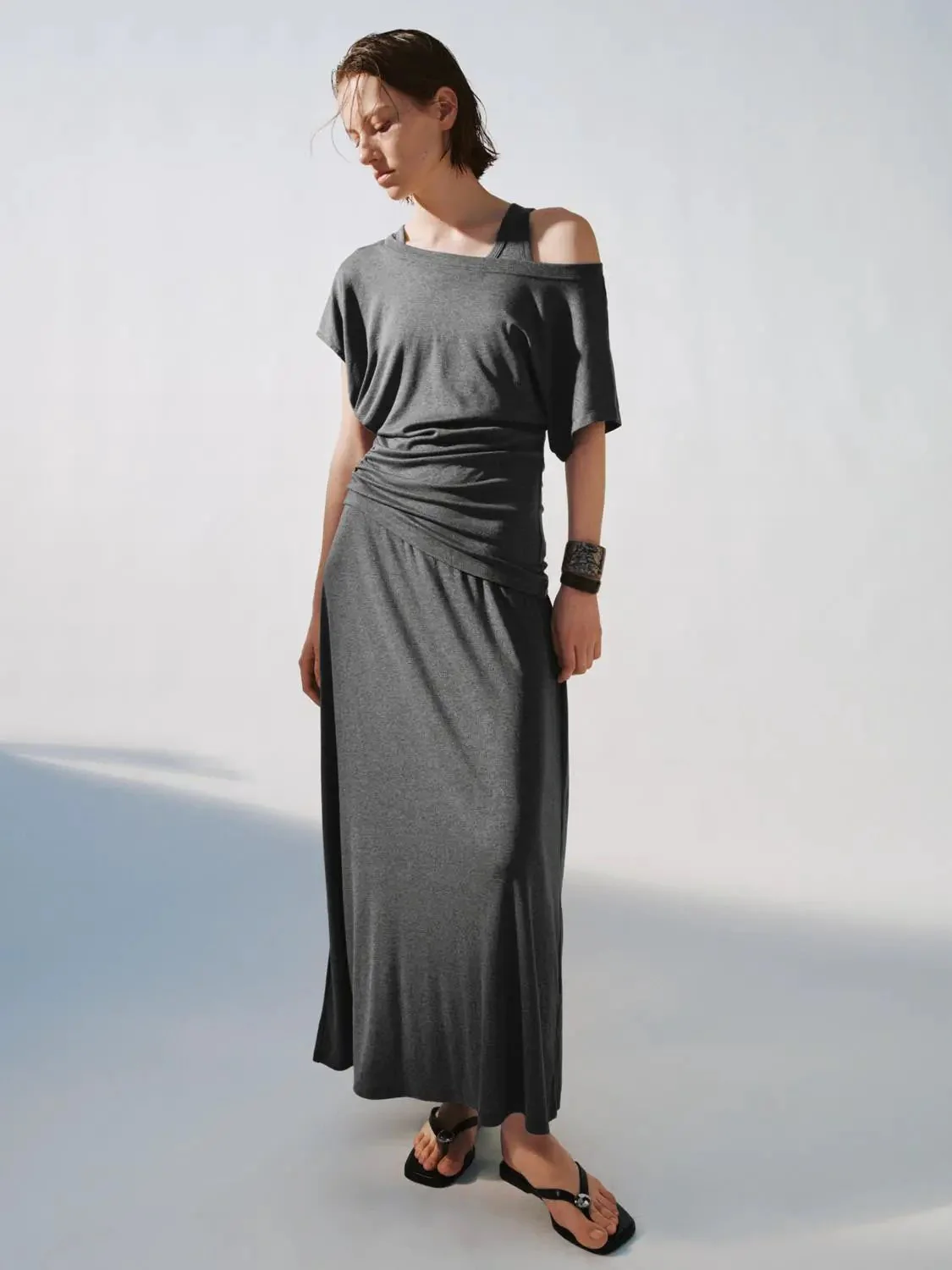 1462-boat-neck-strappy-draped-midi-dresses-4.webp Boat Neck Strappy Draped Midi Dresses