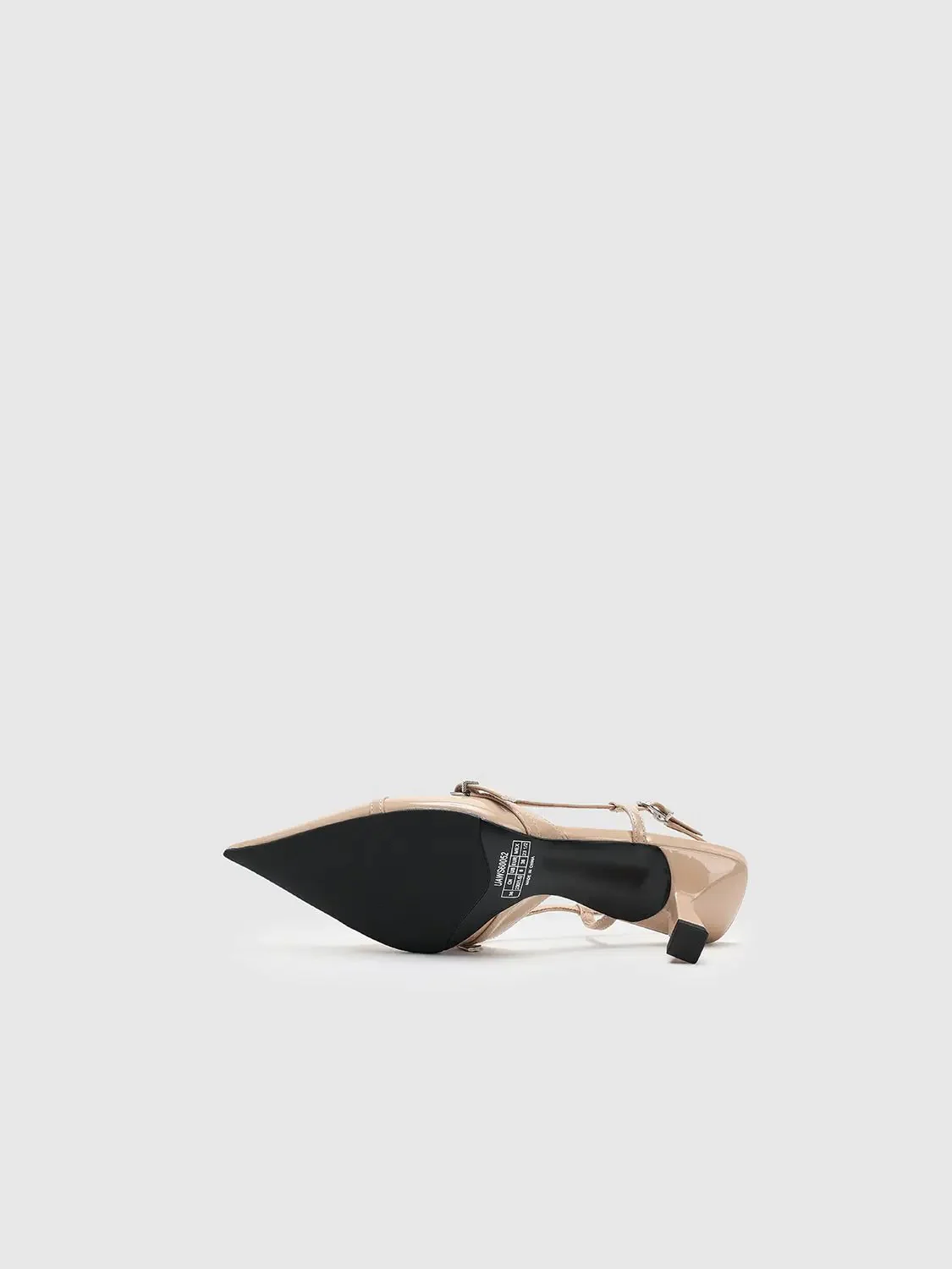 14651-cream-patent-look-elegant-point-toe-mid-heel-slingbacks-10.webp Cream Patent Look Elegant Point Toe Mid Heel Slingbacks