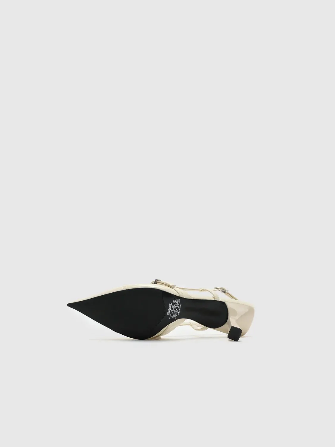 14651-cream-patent-look-elegant-point-toe-mid-heel-slingbacks-4.webp Cream Patent Look Elegant Point Toe Mid Heel Slingbacks