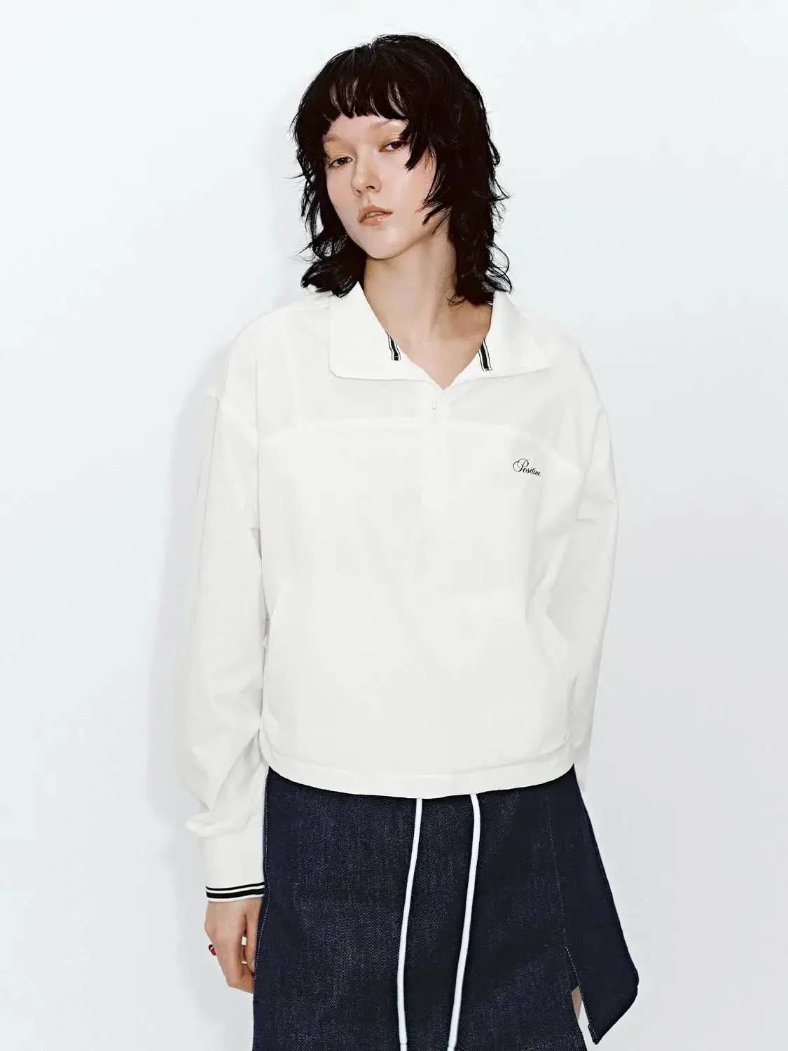 14664-mock-neck-drawstring-shirts-1.webp Mock Neck Drawstring Shirts