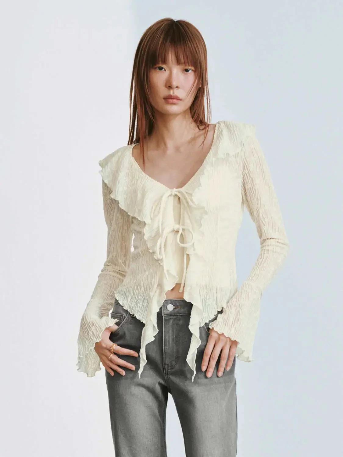 14721-ruffle-collar-lace-up-shirts-9.webp Ruffle Collar Lace-Up Shirts