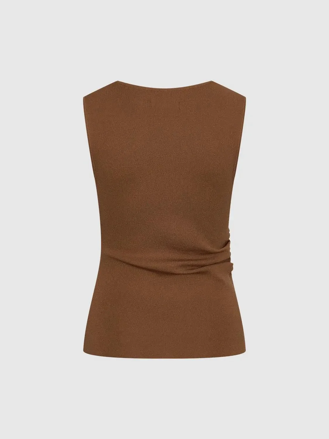 14727-sleeveless-skinny-fit-ruched-knitted-t-shirts-2.webp Sleeveless Skinny-Fit Ruched Knitted T-Shirts