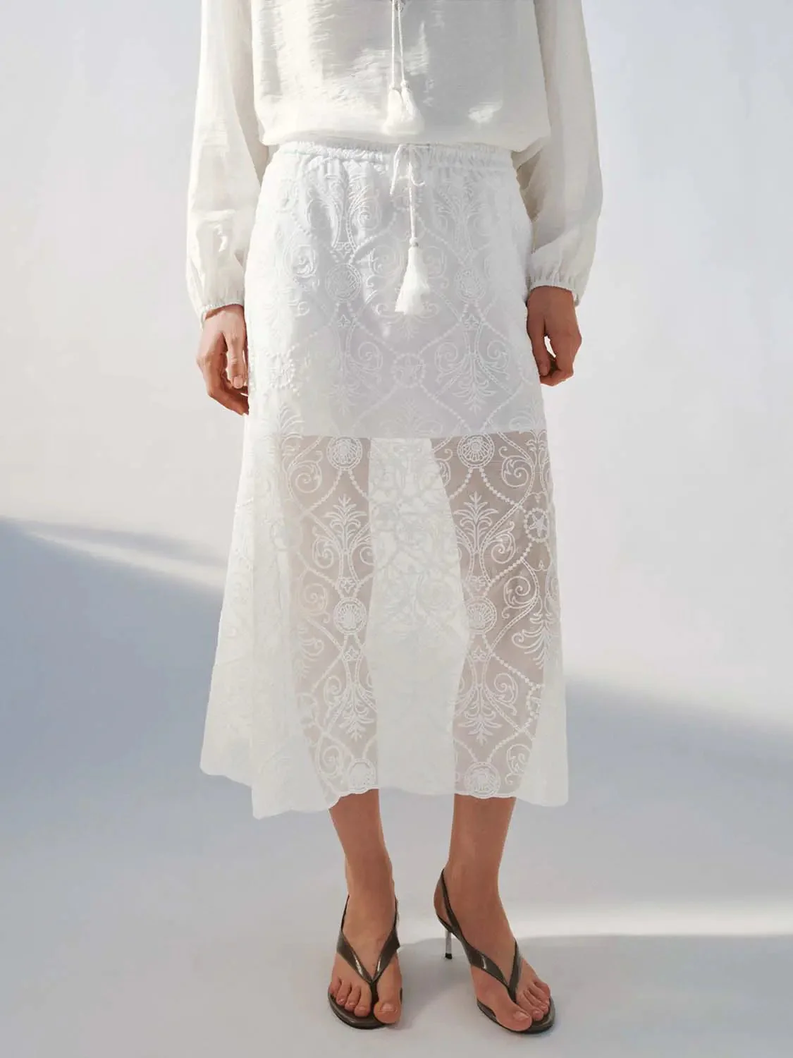 14743-guipure-tassel-detail-drawstring-pull-on-a-line-midi-skirts-9.webp Guipure Tassel Detail Drawstring Pull On A-Line Midi Skirts