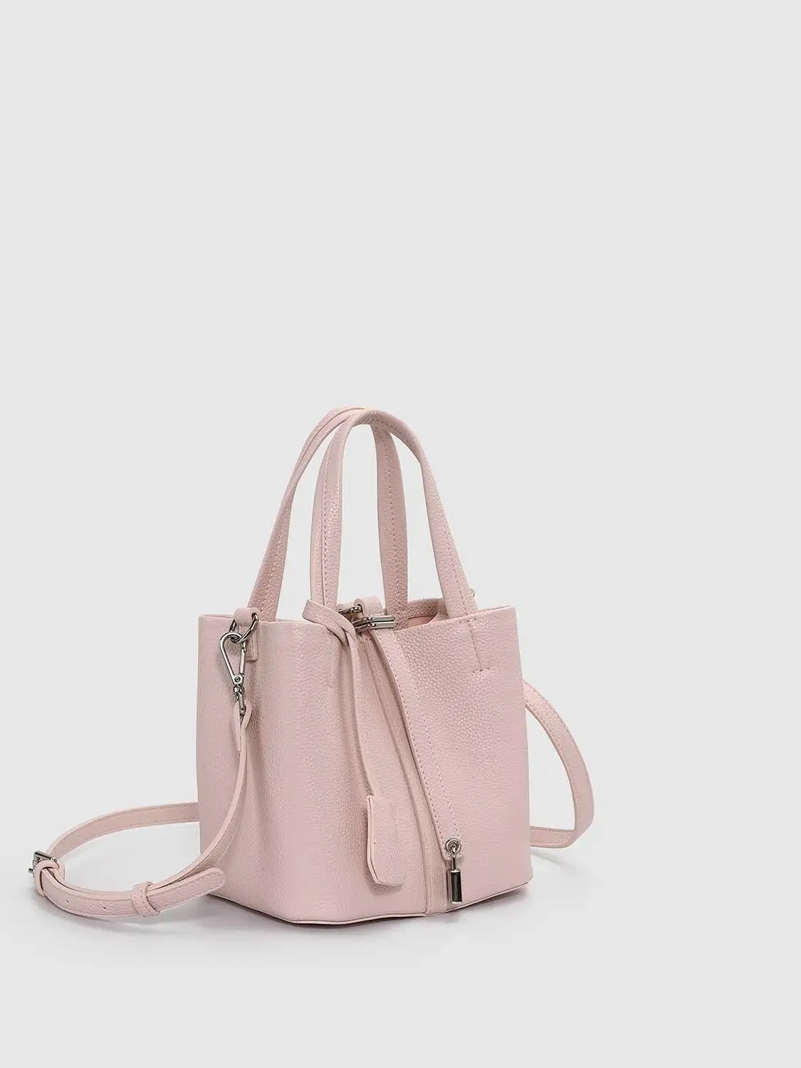 Faux Leather Handle Shoulder Bags