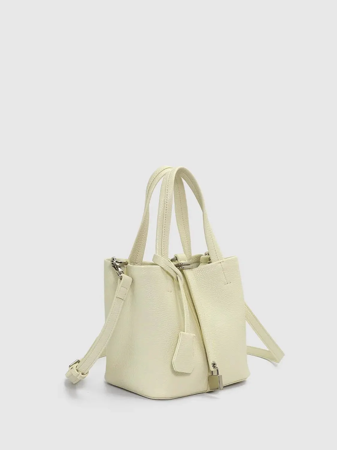 Faux Leather Handle Shoulder Bags